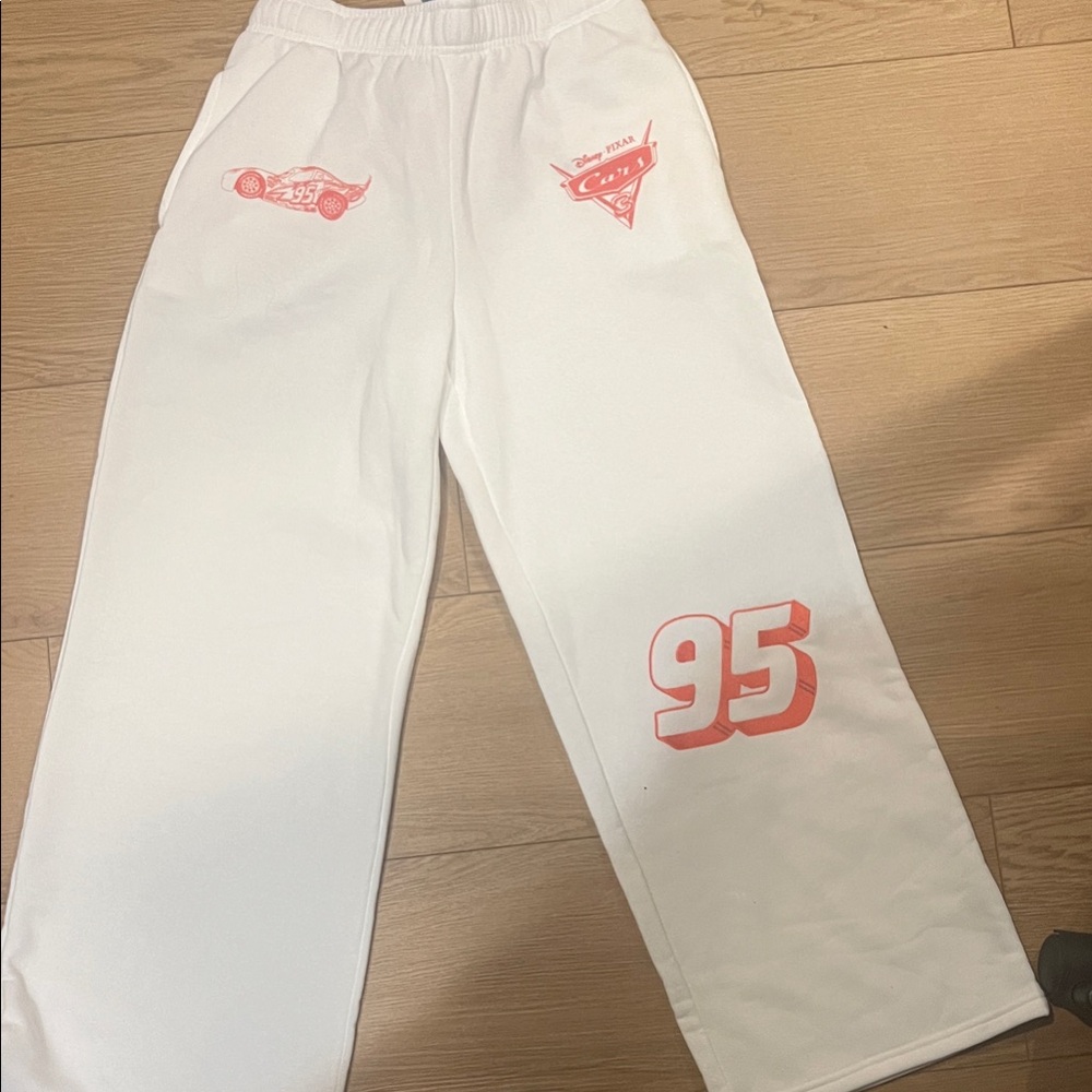 Disney Cars White and Red Kids Joggers